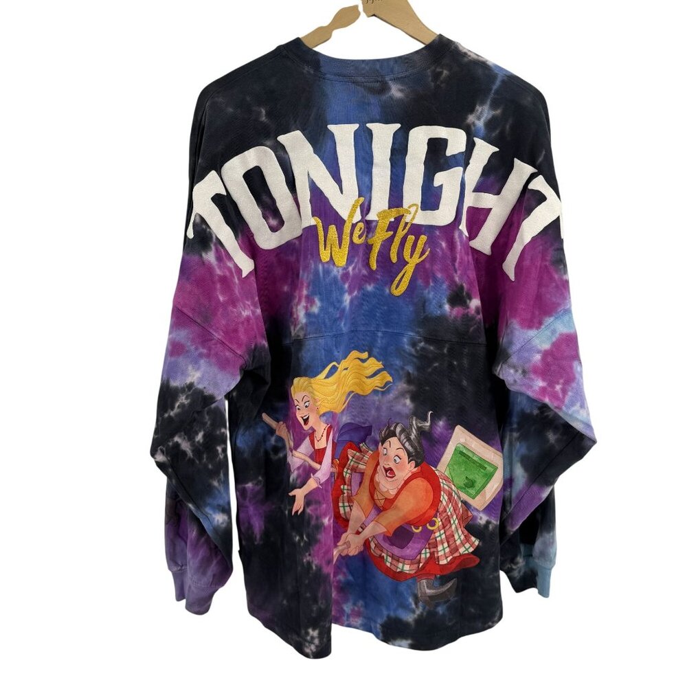 Disney Spirit Jersey Hocus Pocus tie dye L/S t shirt size small oversized